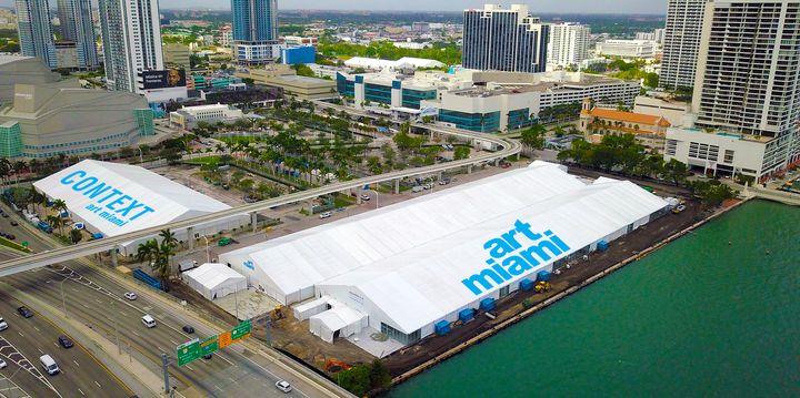 New home of Art Miami and CONTEXT Art Miami. One Herald Plaza at NE 14th Street, on Biscayne Bay in Downtown Miami, between the Venetian & MacArthur Causeways. 