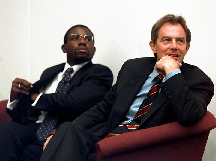 Tony Blair with David Lammy, who represents Tottenham today