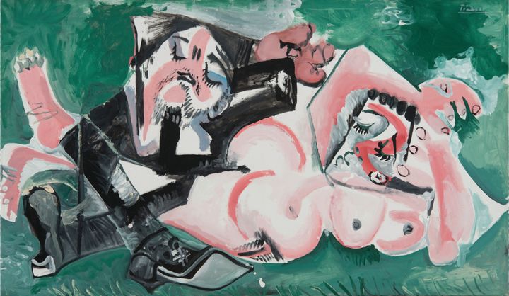 Pablo Picasso, Les Dormeurs, Oil on Canvas, 1965, 114 x 195 cm (45 x 76 ¾ in.). 