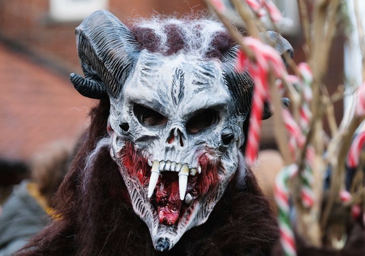 A scene from the Krampus parade in Whitby, England on Dec. 2, 2017. 