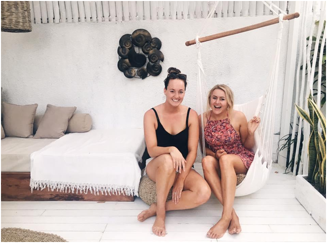 Viv and Tash on their recent content trip to Bali
