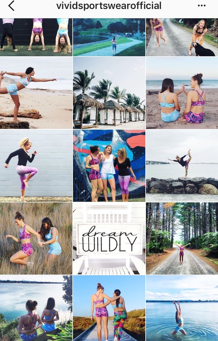 Viv’s first business Instagram @vividsportswearofficial