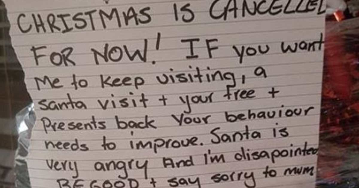 Mum's 'Christmas Is Cancelled' Note From 'Elf On The Shelf' Sparks A