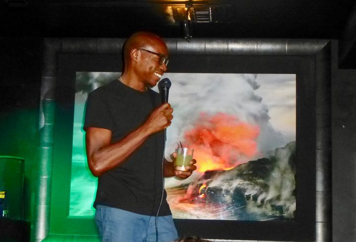 The very funny and dour Kyle Grooms (Dave Chappelle Show) MCs Wednesday Night Live comedy shows at Drinkhouse Fire and Ice Bar 