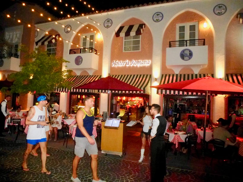 The most treasured Italian restaurant on Española Way is the very lively Hosteria Romana.