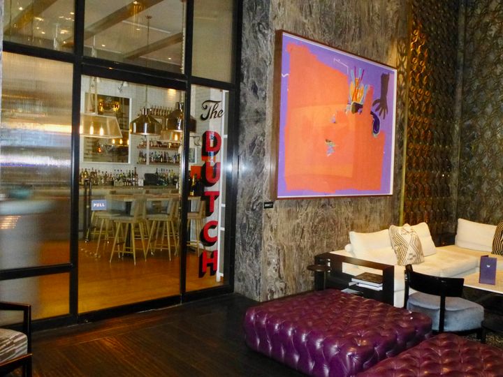 <p>Works by Andy Warhol, Jean-Michel Basquiat and Salvador Dali are just outside The Dutch at the W, South Beach hotel. </p>