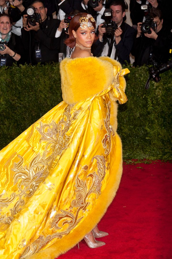 Rihanna attends the Met Gala in May 2015.