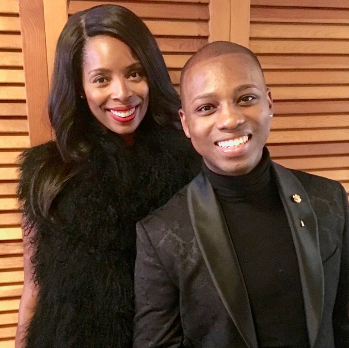 <p>Vaughn Alvarez works with director Tasha Smith on a press day for TV One’s original film, “When Love Kills: The Falicia Blakely Story” </p>