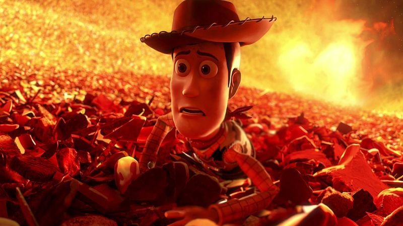 why does toy story 3 have incinerator
