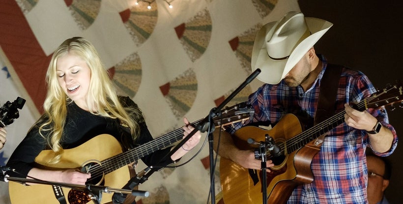 “The Couldn’t Be Happiers” are Jodi Hildebrand and Jordan Crosby Lee.