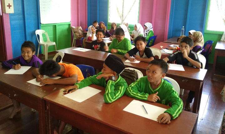 Plantation workers children at an estate operated school at Sarawak Oil Palms