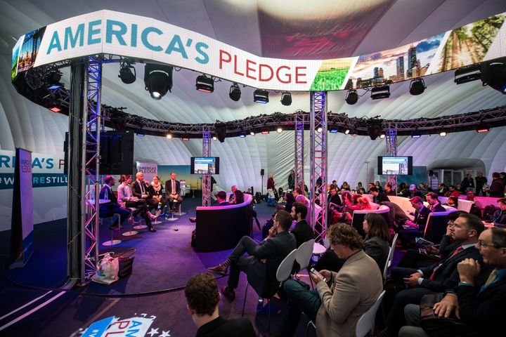 The U.S. "We Are Still In" pavilion at COP23 in Bonn.