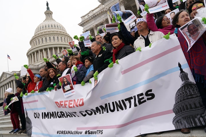 Some immigrant rights advocates rallied on the steps of the Capitol in an act of civil disobedience.