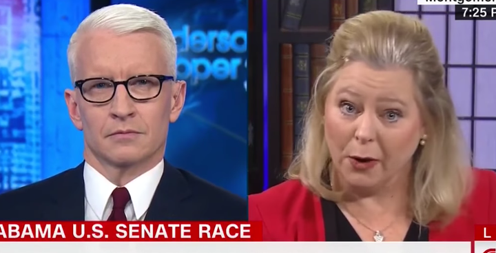 CNN's Anderson Cooper interviewed Roy Moore's spokeswoman Janet Porter on his show Wednesday.