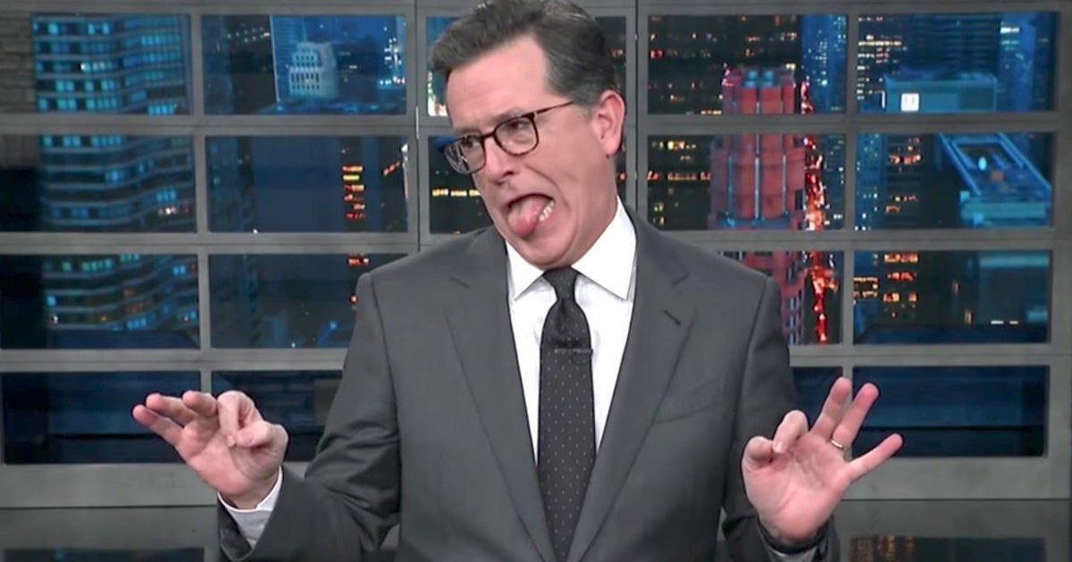 Colbert Finger Stephen Colbert Breaks Out A Ruthless New Impression Of Tongue-Tied ...