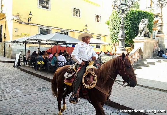 <p>Cowboy on the street, Guanajuato, Colonial Highlands, Mexico.</p>