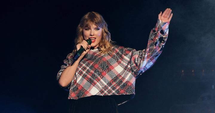 Taylor Swift performs during the 99.7 NOW! POPTOPIA in San Jose, California, on Dec. 2.