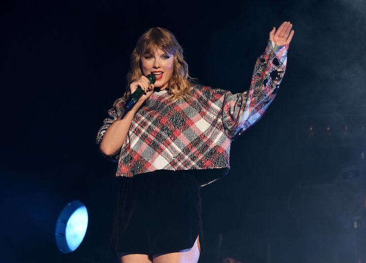 Taylor Swift performs during the 99.7 NOW! POPTOPIA in San Jose, California, on Dec. 2.