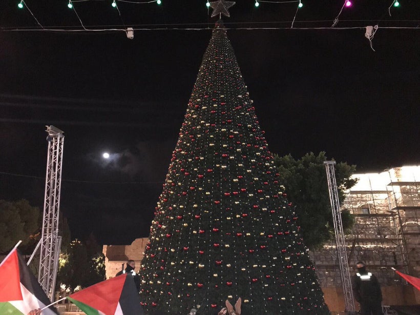 Meanwhile Christians in Bethlehem have turned off their Xmas tree lights to protest Trumps decision.