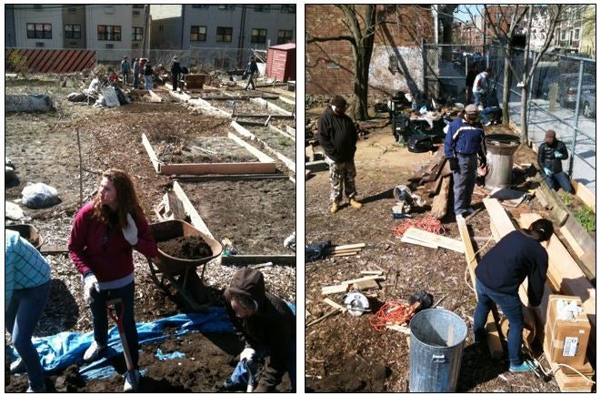 <p><em>Habitat NYC BWK volunteers and community members help to improve the Hart to Hart community garden in Bedford-Stuyvesant, Brooklyn near a previous Habitat for Humanity New York City project.</em> </p>