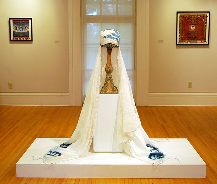 Marriage Turban Fez: To Have and To Hold, on view at Silvermine Arts Center