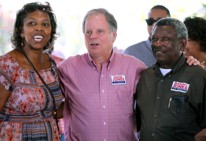 Alabama Democrat Doug Jones is showing some love to the black community in his Senate race against Republican Roy Moore.