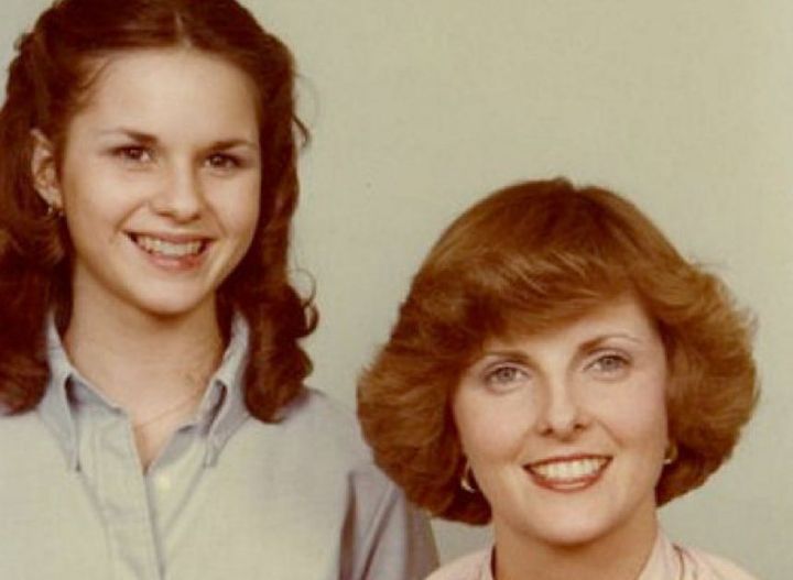 Leigh Corfman, approximately 14 years old, with her mother, Nancy Wells, around 1979.