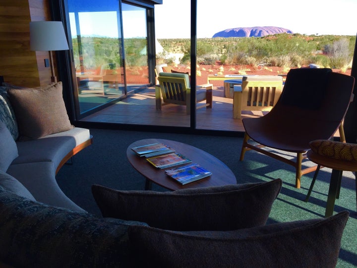 <p><strong>Living Room With Gorgeous Uluru Views -the New 2 Bedroom Dune Pavilion</strong></p>
