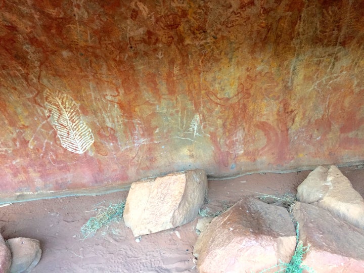 Ancient Rock Art At Uluru