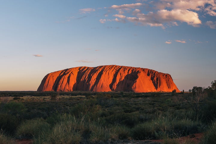 <p><strong>Sunset at Uluru</strong></p>