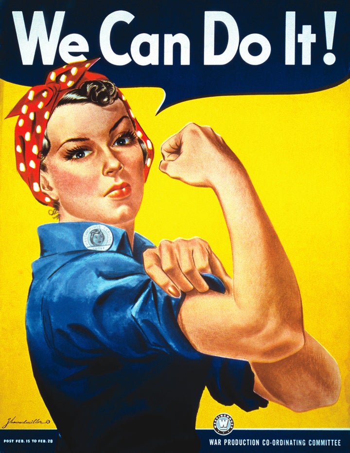 Even Rosie the Riveter wore red lipstick, as Marsh pointed out. 