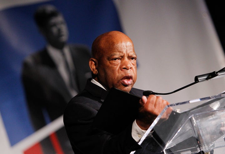 Rep. John Lewis (D-Ga.) speaking at an event in Washington, D.C., in May. He announced on Thursday that he will not attend the opening of the Mississippi Civil Rights Museum this weekend. 