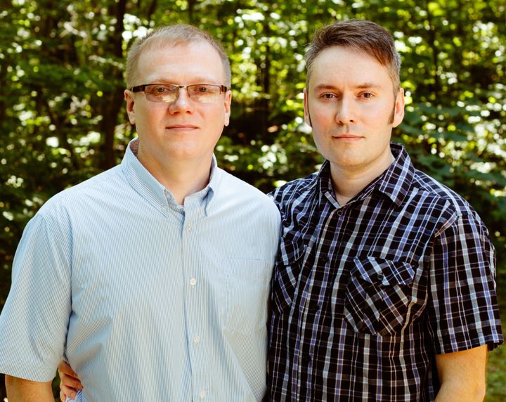 “If I’m going to point out something that’s wrong, then I want to be a part of the solution, too," said David Ermold, left, with husband David Moore.