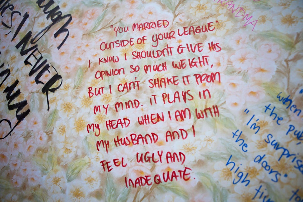 "'You married outside of your league.' I know I shouldn't give his opinion so much weight, but I can't shake it from my mind. It plays in my head when I am with my husband and I feel ugly and inadequate."