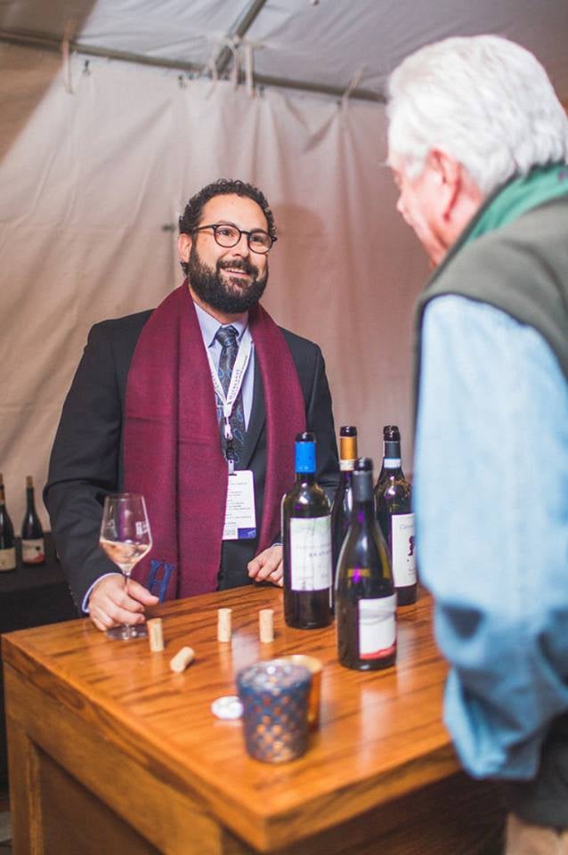 <p>Master Sommelier Eric Cooperman entertains guests at the 2017 Highlands Food & Wine Festival</p>