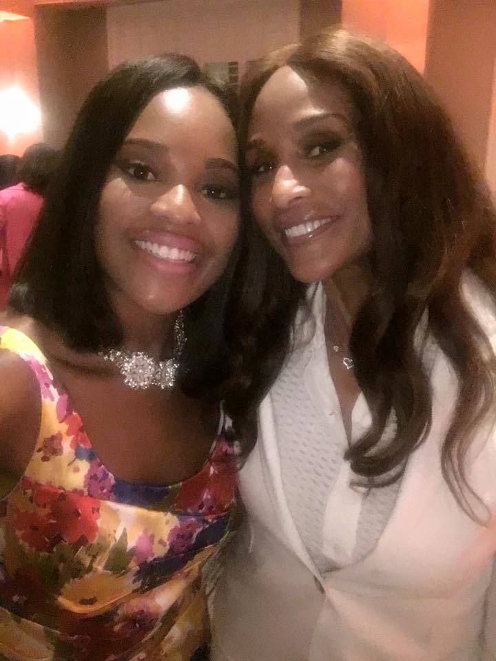 Representing AARP, Ashley N. Johnson is photographed with fashion icon Beverly Johnson at the Links National Assembly