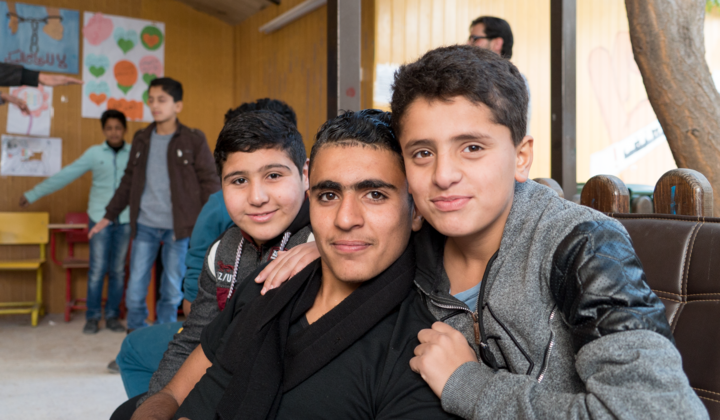 Children at the Makani centre in Jordan's Mafraq