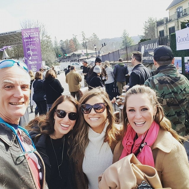 <p>And here I am trying to be cool with Laura Bento of Good Grit Magazine and Ashley Brown of the Huff Post and I end up looking like their awkward grandfather.</p>