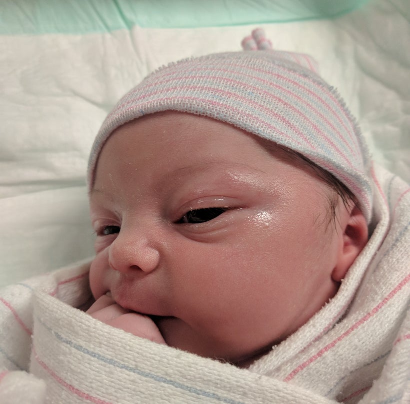Mila, just a few minutes old
