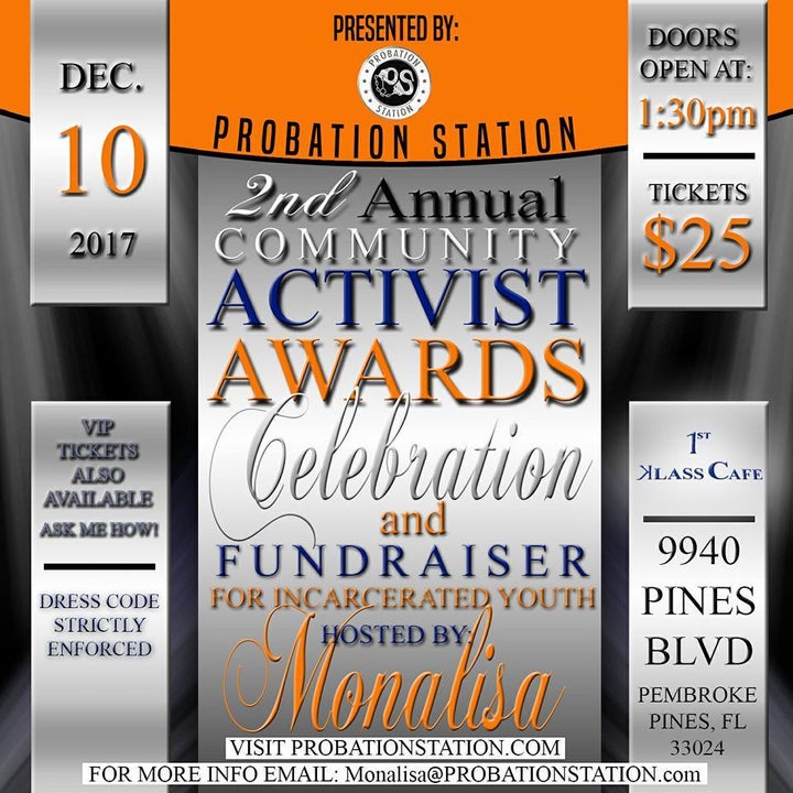 <p>2nd Annual Community Activist Awards & Fundraiser for Incarcerated Youth</p>