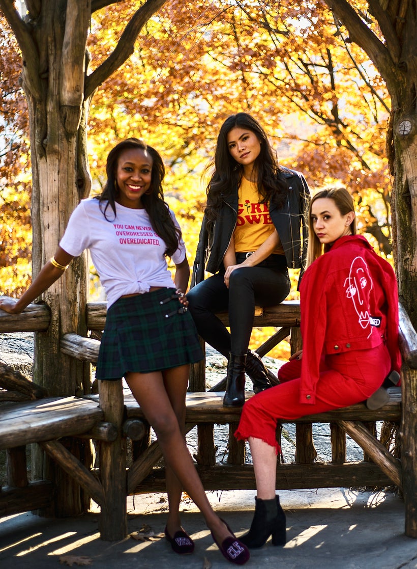 Allie George, Michelle Canete, and Fitore Miftari outfitted by The Style Club