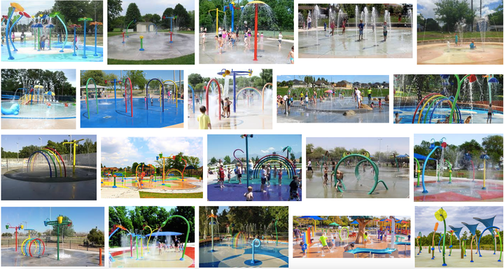 Screen capture of images on Wikipedia page for splash pads.