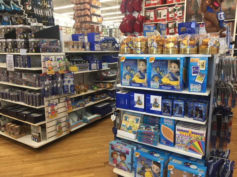 Hanukkah items on display in a store in Charlotte, NC (Dec 2017)
