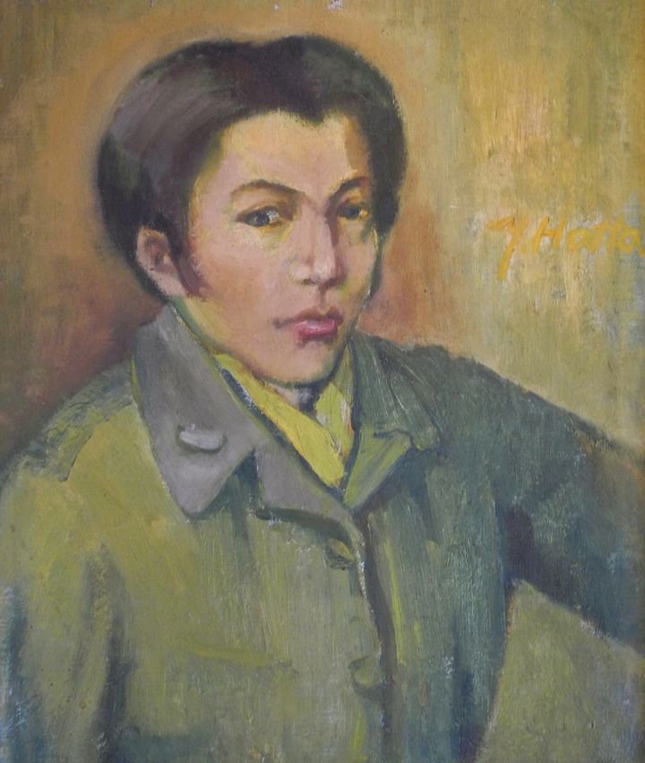 Yutaka Hatta, early self portrait as a teenager (no date), oil on canvas (photo: courtesy of the author)