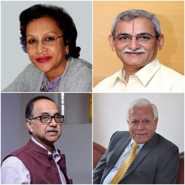 <p>(Clockwise) Ms. Patricia Mukhim, Mr. KV Chowdary, Mr. Ashok Sajjanhar, Mr. Neeraj Kumar</p>