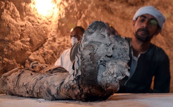Although its identity is not yet know, the mummy is believed to be a top official from the 18th dynasty, given where it was found and the method of burial