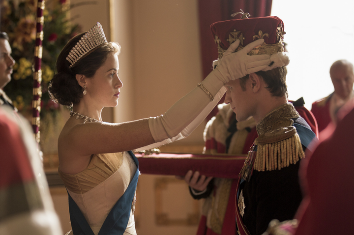 Claire Foy and Matt Smith in "The Crown."