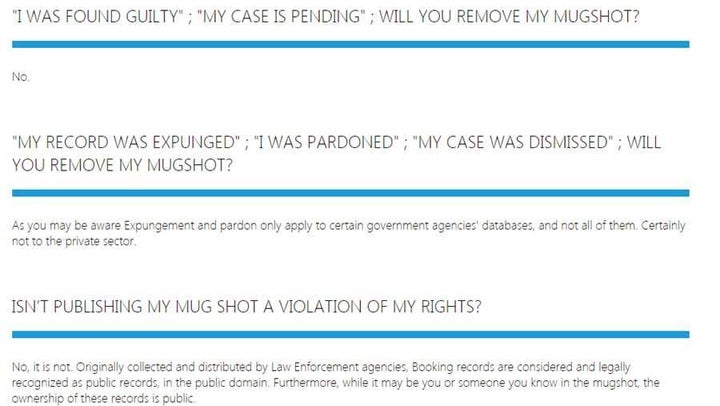<p>A screenshot of Mugshots.com.</p>
