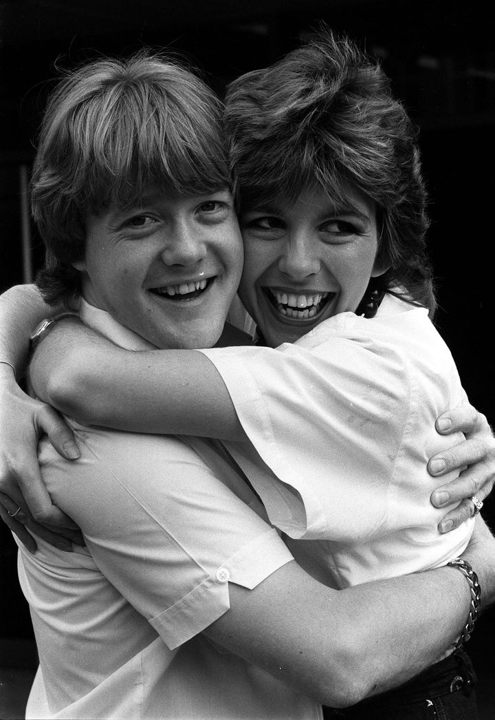 Keith and Maggie pictured in 1982 after they announced their engagement.
