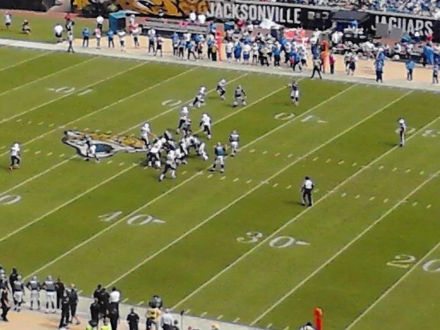 Chargers play the Jaguars in an NFL game.
